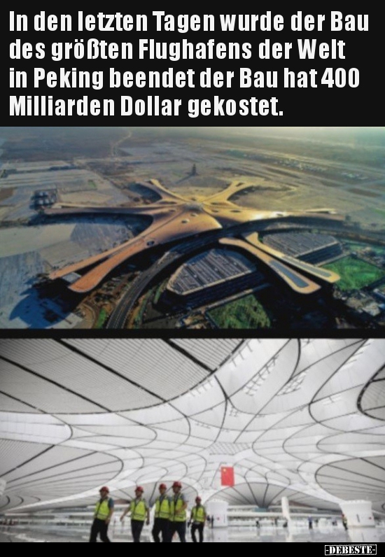 In den letzten Tagen wurde der Bau des größten Flughafens.. - Lustige Bilder | DEBESTE.de