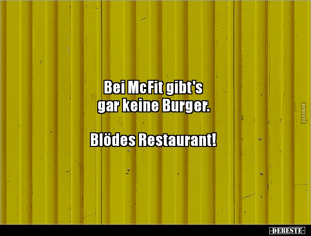 Bei McFit gibt's gar keine Burger.. - Lustige Bilder | DEBESTE.de