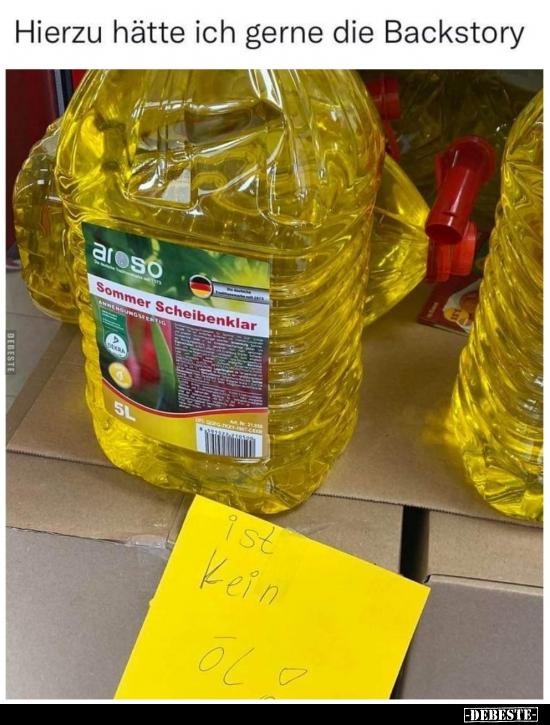 Hierzu hätte ich gerne die Backstory