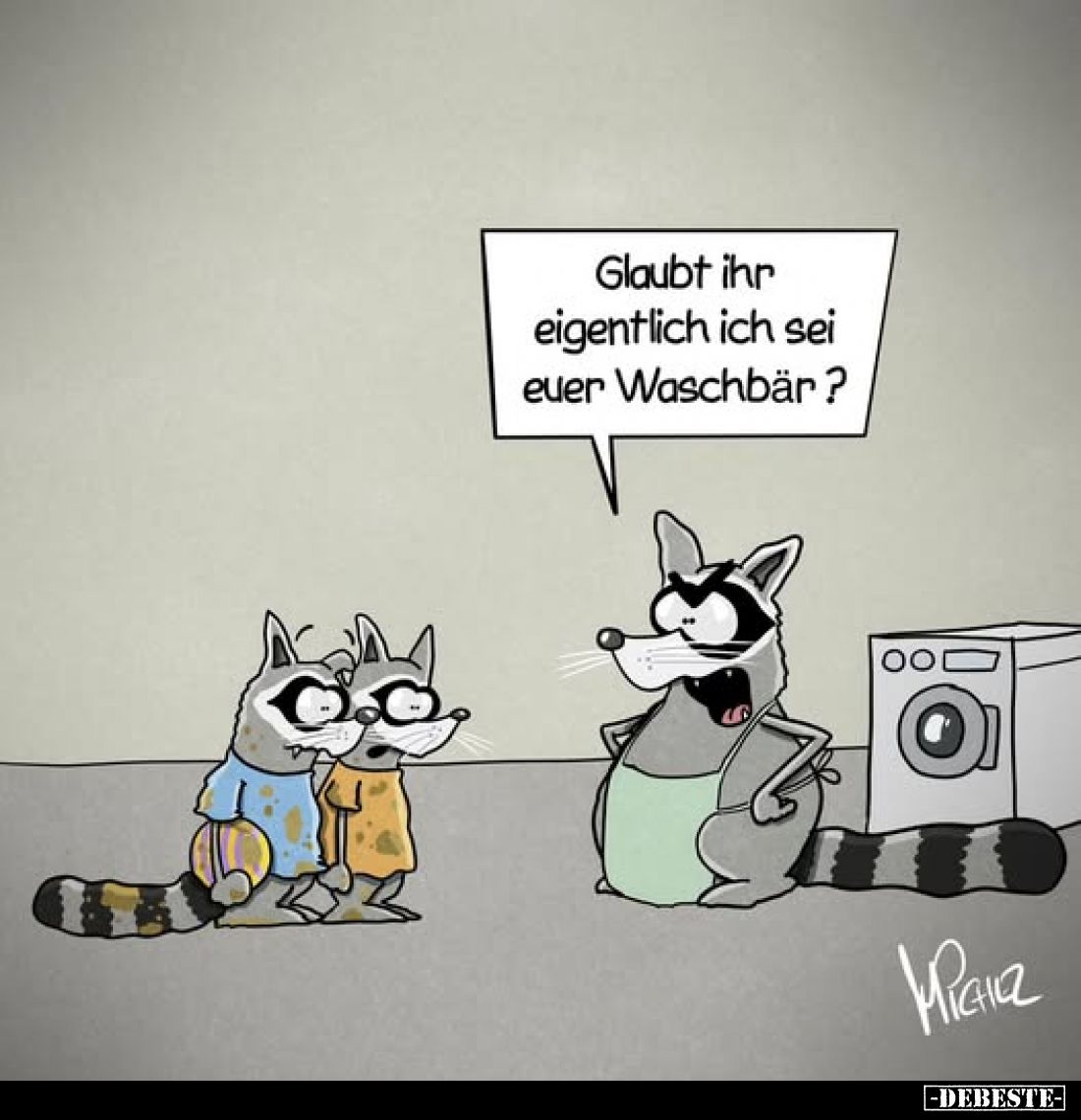 Glaubt ihr eigentlich ich sei euer Waschbär?