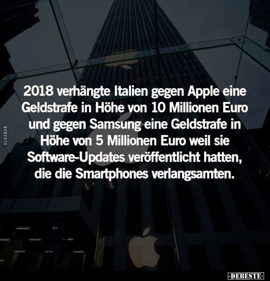 2018 verhängte Italien gegen Apple.. - Lustige Bilder | DEBESTE.de