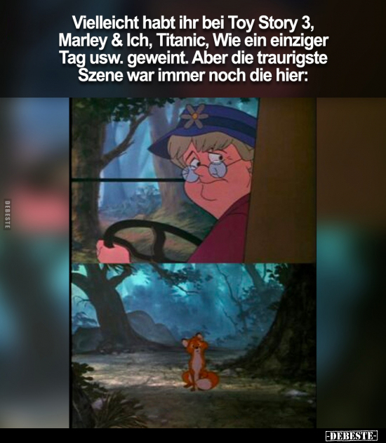 Vielleicht habt ihr bei Toy Story 3, Marley & Ich, Titanic.. - Lustige Bilder | DEBESTE.de
