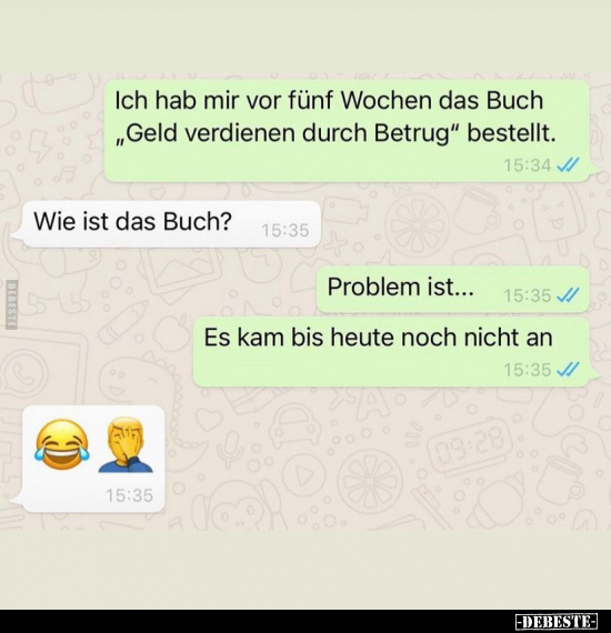 Ich hab mir vor fünf Wochen das Buch "Geld verdienen durch.."