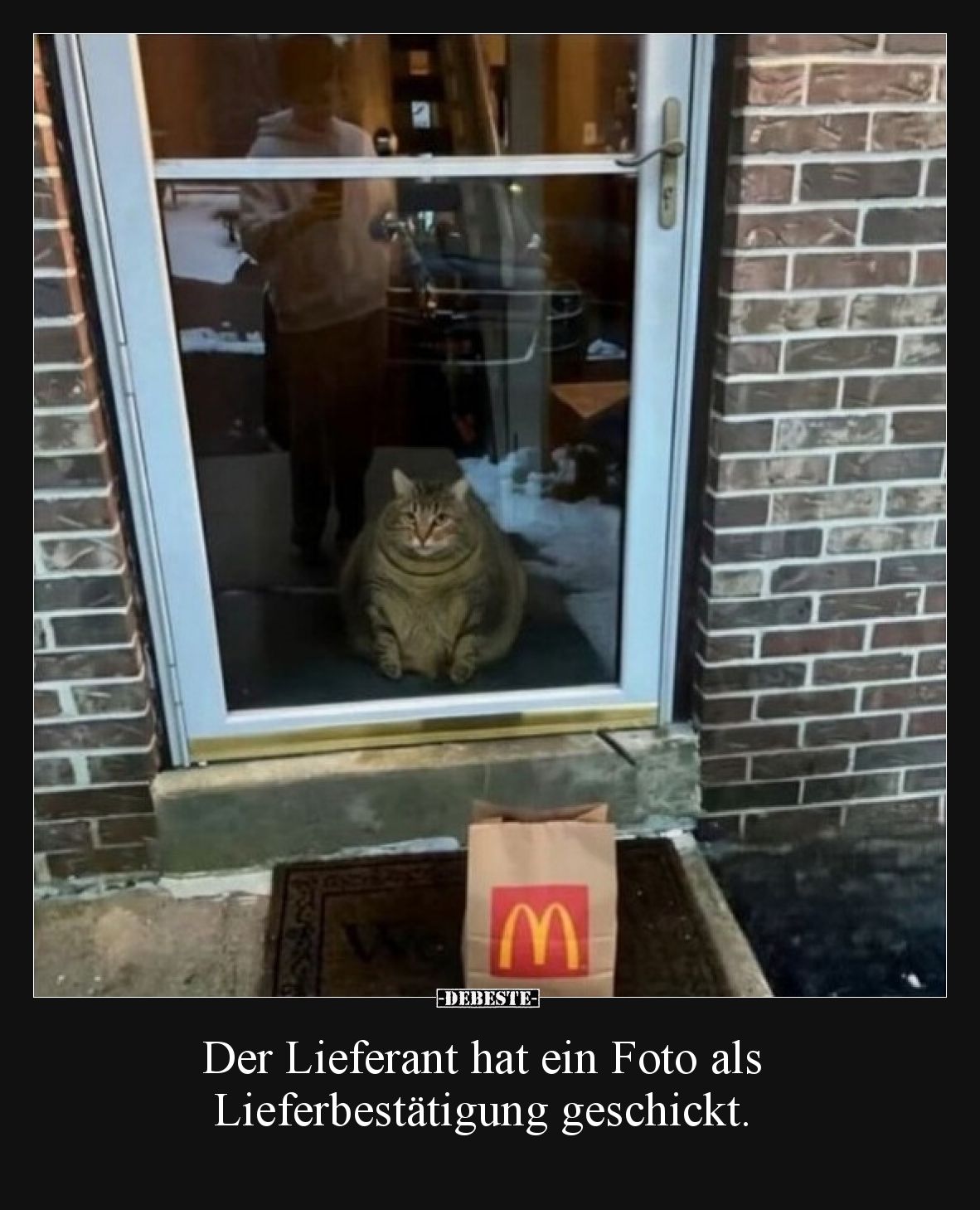 Der Lieferant hat ein Foto als Lieferbestätigung geschickt.