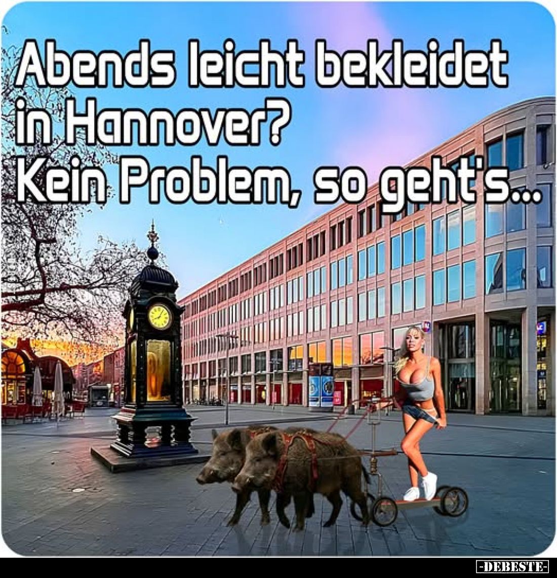 Abends leicht bekleidet in Hannover?
Kein Problem, so geht's...