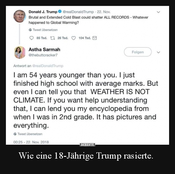 Wie eine 18-Jährige Trump rasierte...