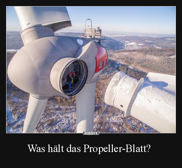 Was hält das Propeller-Blatt?