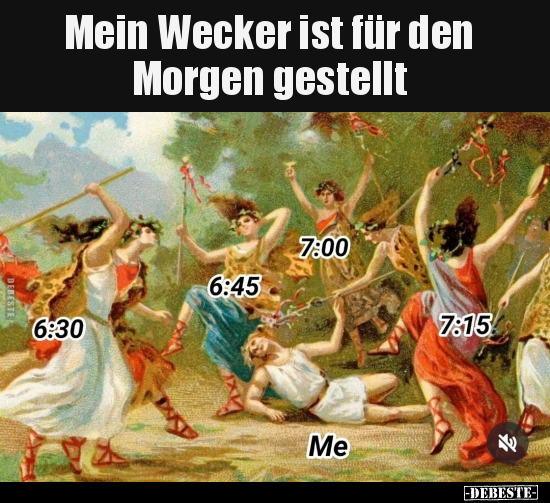 Mein Wecker ist für den Morgen gestellt.. - Lustige Bilder | DEBESTE.de