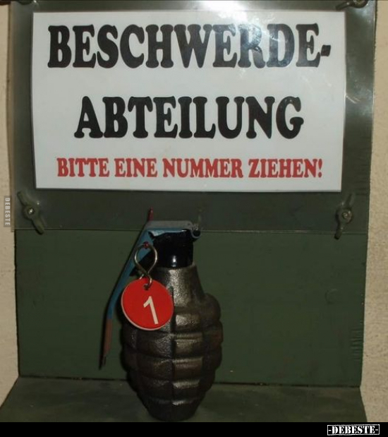 Beschwerdeabteilung. Bitte eine Nummer ziehen!.. - Lustige Bilder | DEBESTE.de