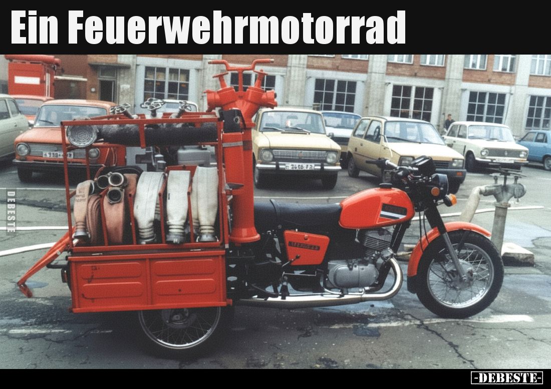 Ein Feuerwehrmotorrad