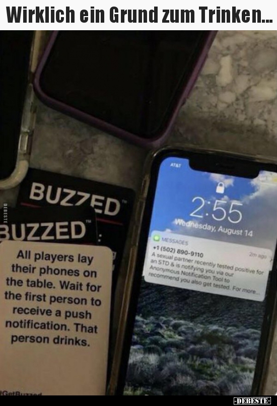 Wirklich ein Grund zum Trinken...
