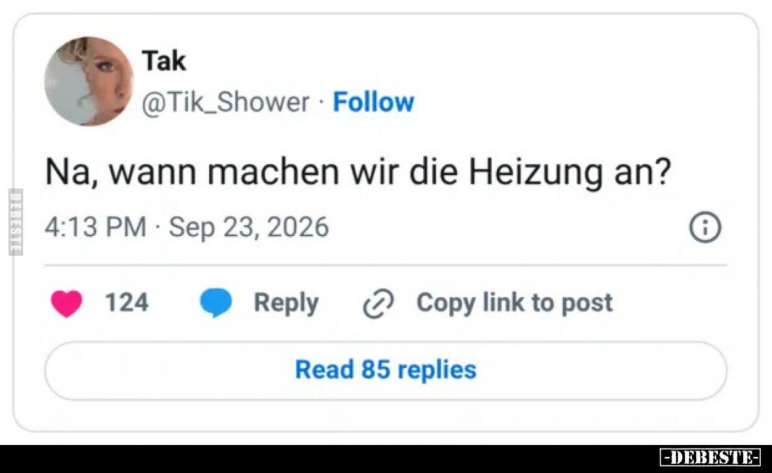 Na, wann machen wir die Heizung an?