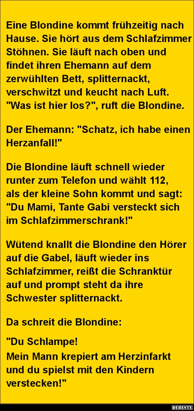 Eine Blondine kommt frühzeitig nach Hause.. - Lustige Bilder | DEBESTE.de