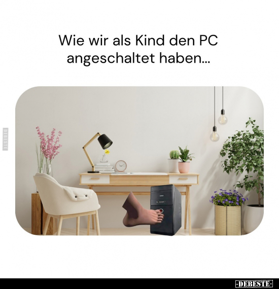 Wie wir als Kind den PC angeschaltet haben.. - Lustige Bilder | DEBESTE.de