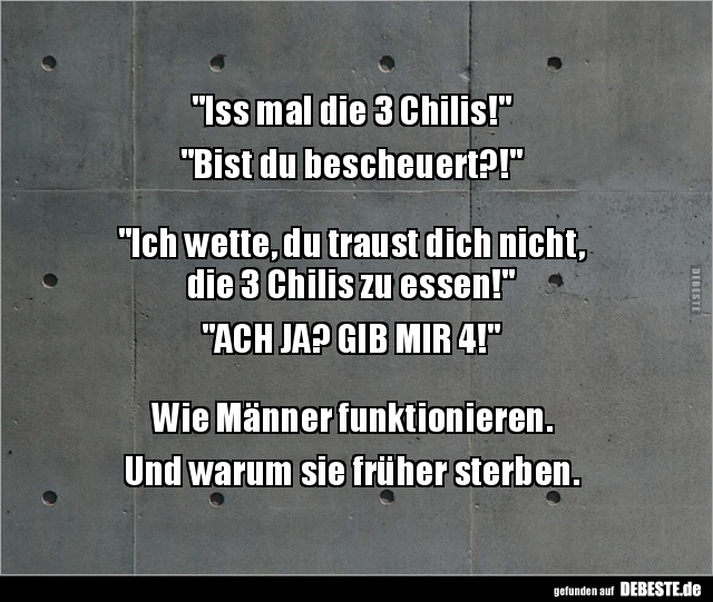 "Iss mal die 3 Chilis!"... - Lustige Bilder | DEBESTE.de
