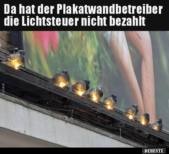 Da hat der Plakatwandbetreiber die Lichtsteuer nicht.. - Lustige Bilder | DEBESTE.de