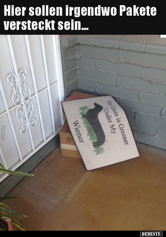 Hier sollen irgendwo Pakete versteckt sein