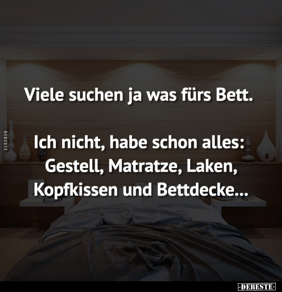 Viele suchen ja was fürs Bett.. - Lustige Bilder | DEBESTE.de