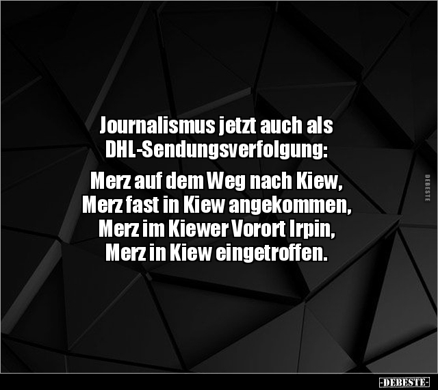 Journalismus jetzt auch als DHL-Sendungsverfolgung.. - Lustige Bilder | DEBESTE.de