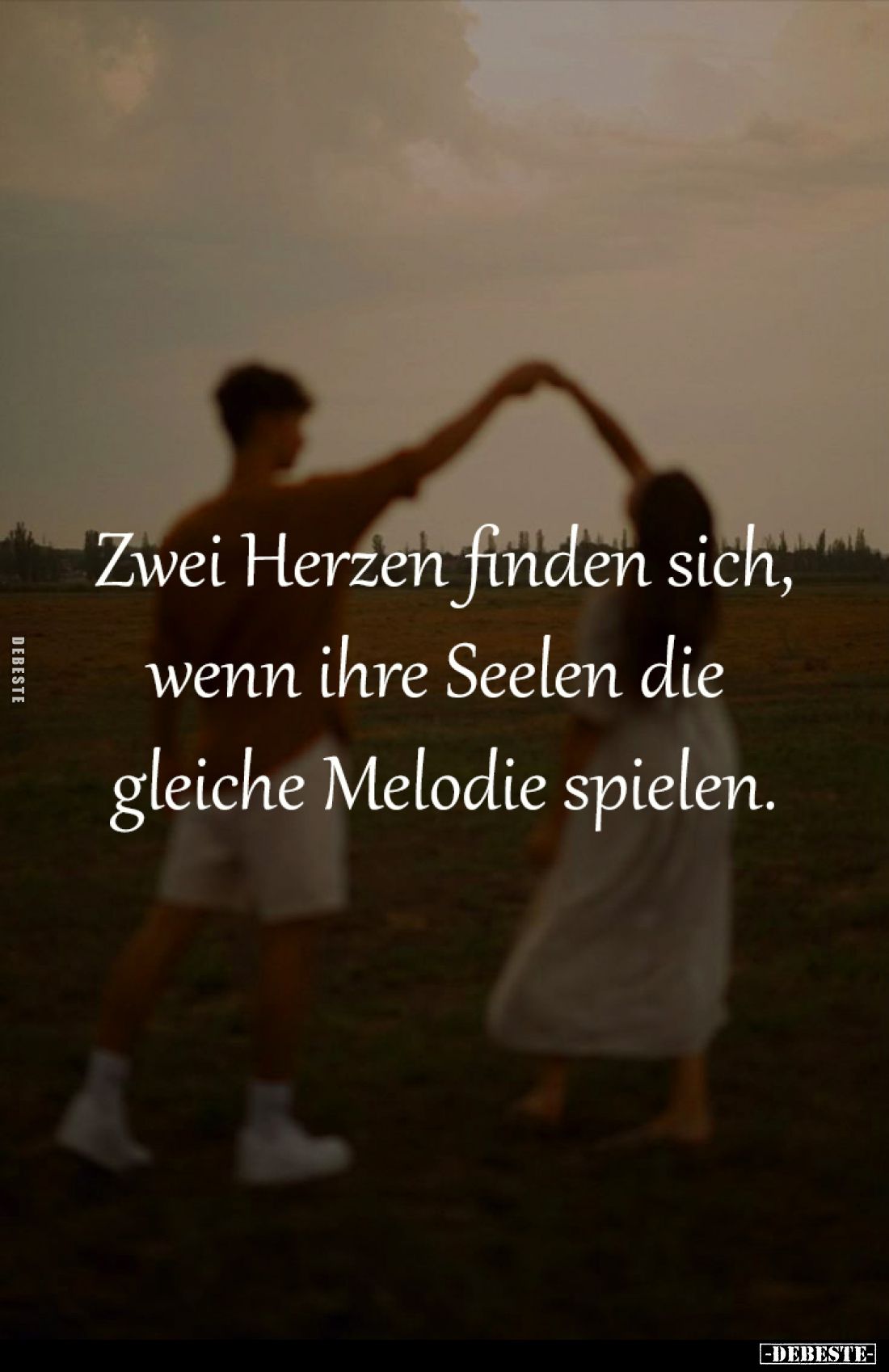 Zwei Herzen finden sich,
wenn ihre Seelen die 
gleiche Melodie spielen.