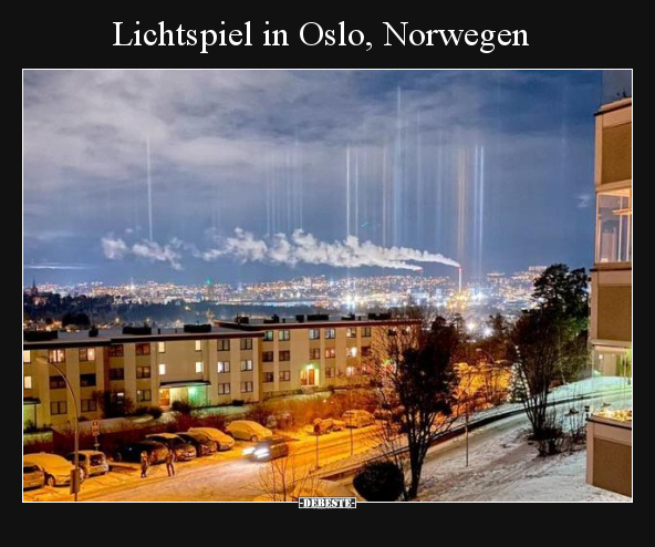 Lichtspiel in Oslo, Norwegen..