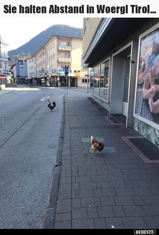 Sie halten Abstand in Woergl Tirol...