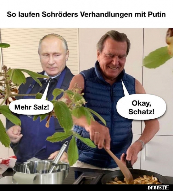 So laufen Schröders Verhandlungen mit Putin.. - Lustige Bilder | DEBESTE.de