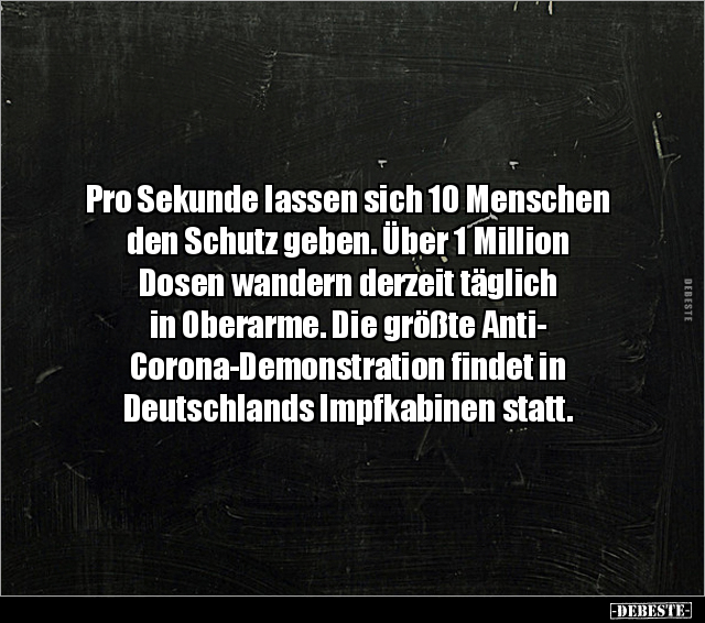 Pro Sekunde lassen sich 10 Menschen den Schutz geben.. - Lustige Bilder | DEBESTE.de