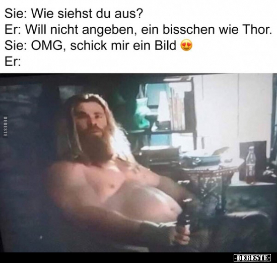 Sie: Wie siehst du aus?..