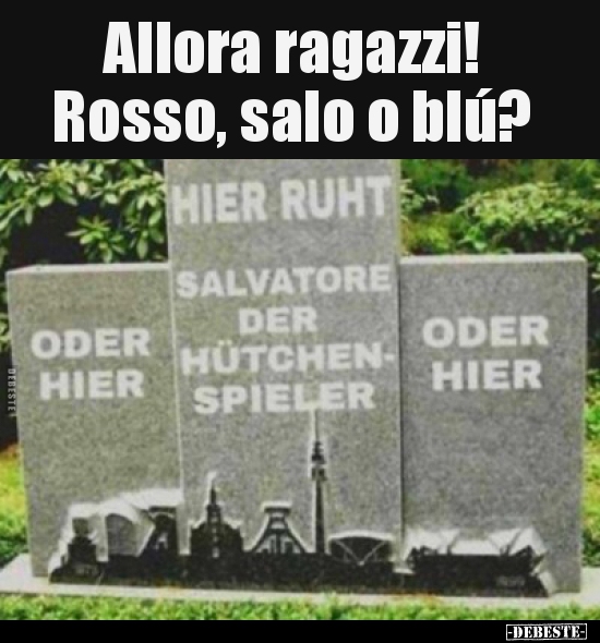 Allora ragazzi! Rosso, salo o blú?..