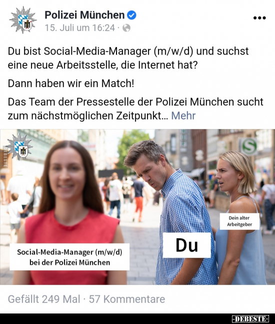 Du bist Social-Media-Manager (m/w/d) und suchst eine neue.. - Lustige Bilder | DEBESTE.de