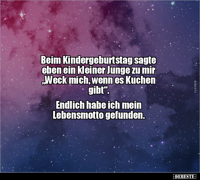 Beim Kindergeburtstag sagte eben ein kleiner Junge zu mir.. - Lustige Bilder | DEBESTE.de