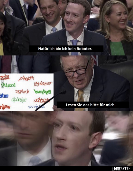Natürlich bin ich kein Roboter...