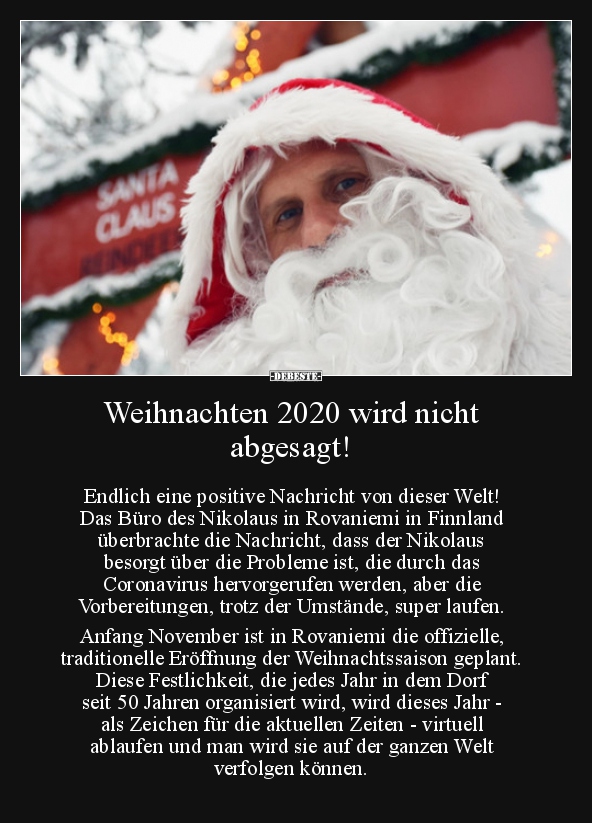 Weihnachten 2020 wird nicht abgesagt!.. - Lustige Bilder | DEBESTE.de