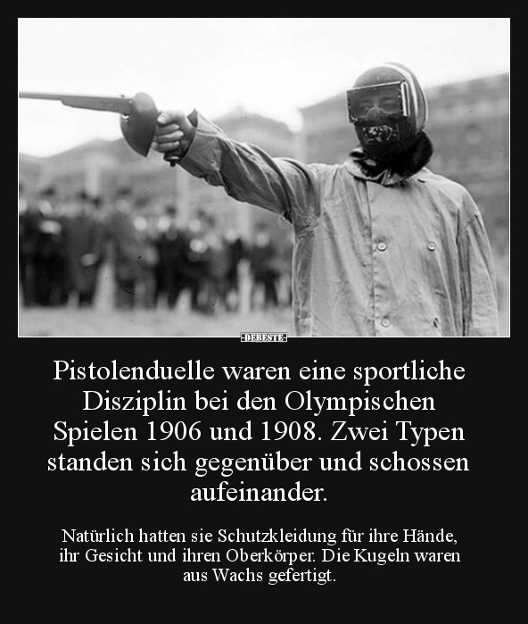 Pistolenduelle waren eine sportliche Disziplin bei den.. - Lustige Bilder | DEBESTE.de