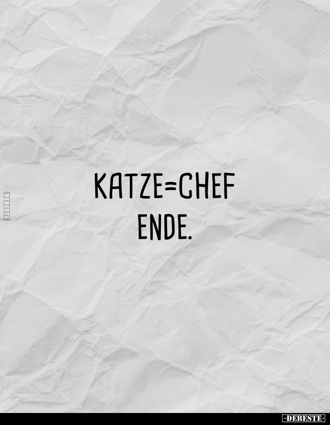 Katze = Chef. - Ende.