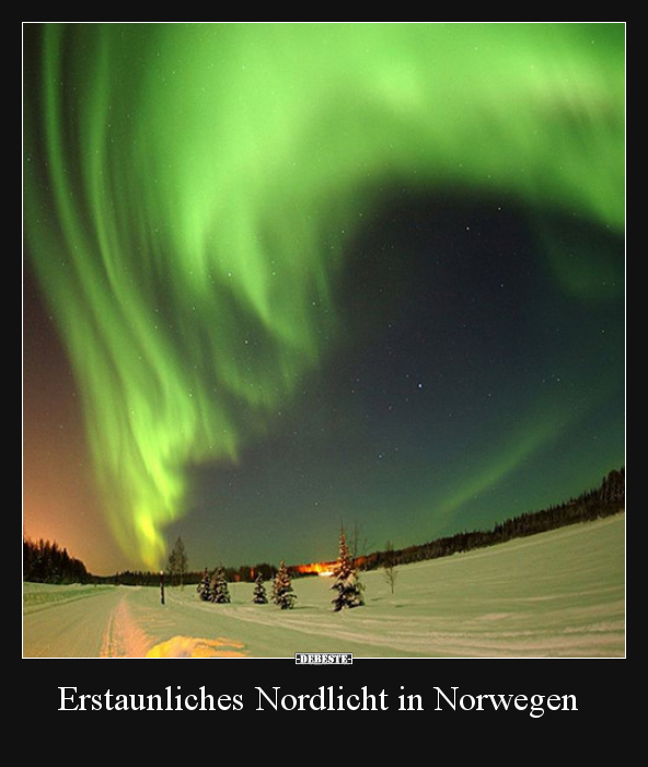 Erstaunliches Nordlicht in Norwegen..