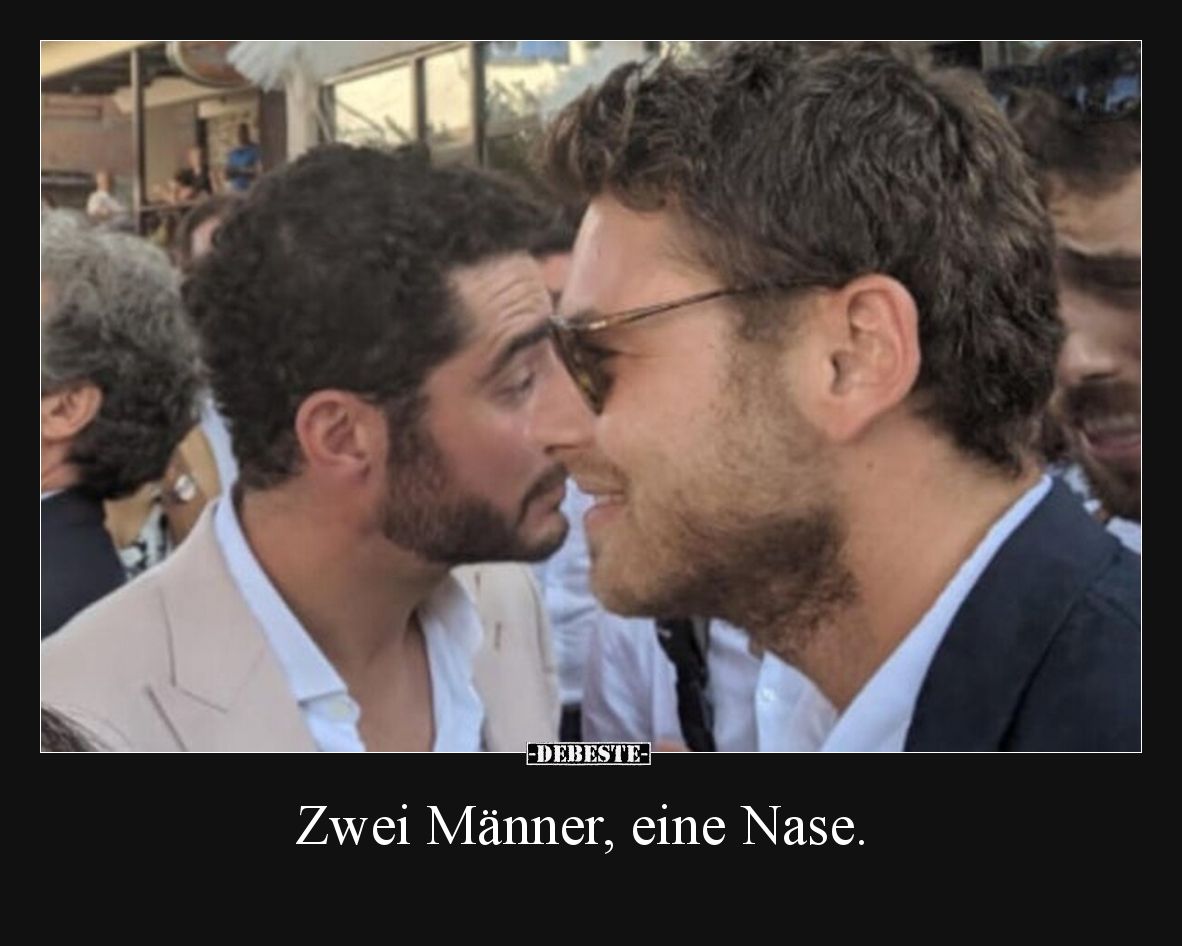 Zwei Männer, eine Nase