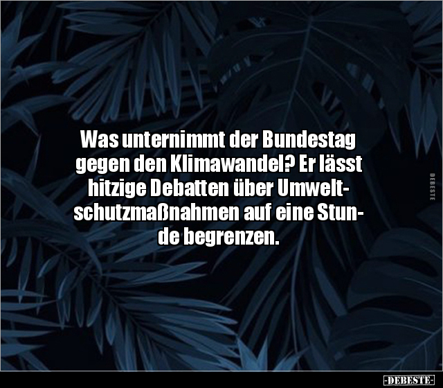 Was unternimmt der Bundestag gegen den Klimawandel?.. - Lustige Bilder | DEBESTE.de