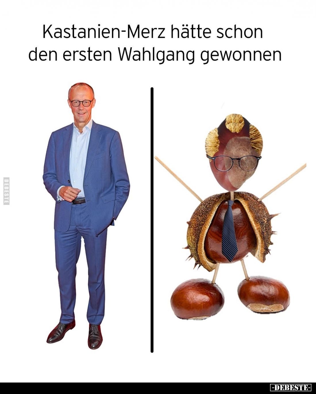 Kastanien-Merz hätte schon den ersten Wahlgang gewonnen.