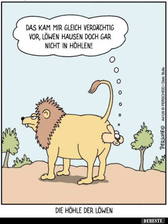 Das kam mir gleich verdächtig vor, Löwen hausen doch gar.. - Lustige Bilder | DEBESTE.de