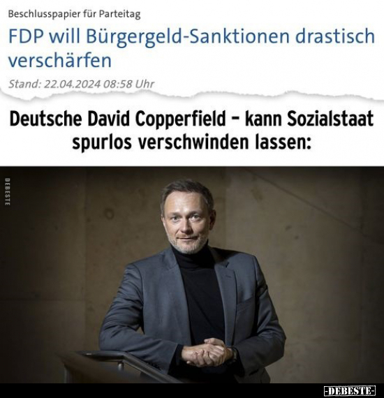 FDP will Bürgergeld-Sanktionen drastisch verschärfen.. - Lustige Bilder | DEBESTE.de