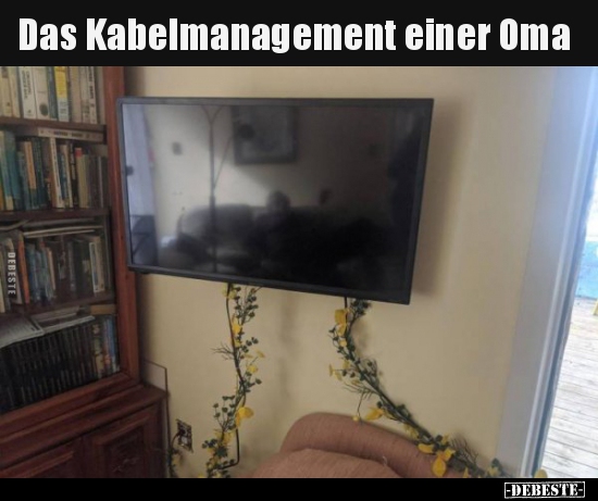 Das Kabelmanagement einer Oma.. - Lustige Bilder | DEBESTE.de