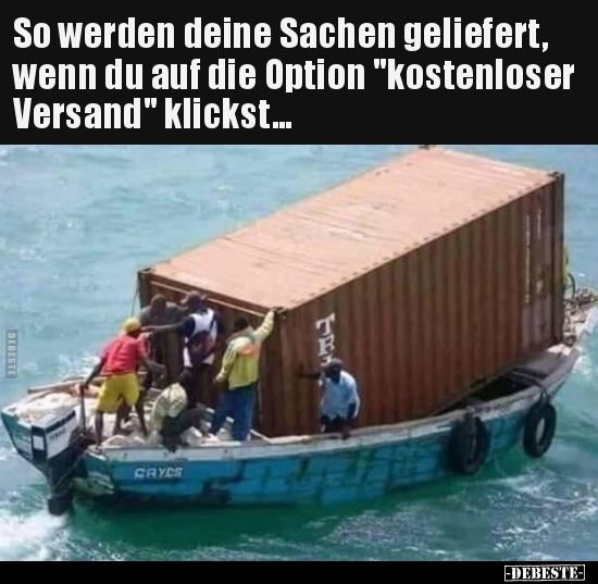 So werden deine Sachen geliefert, wenn du auf die Option..