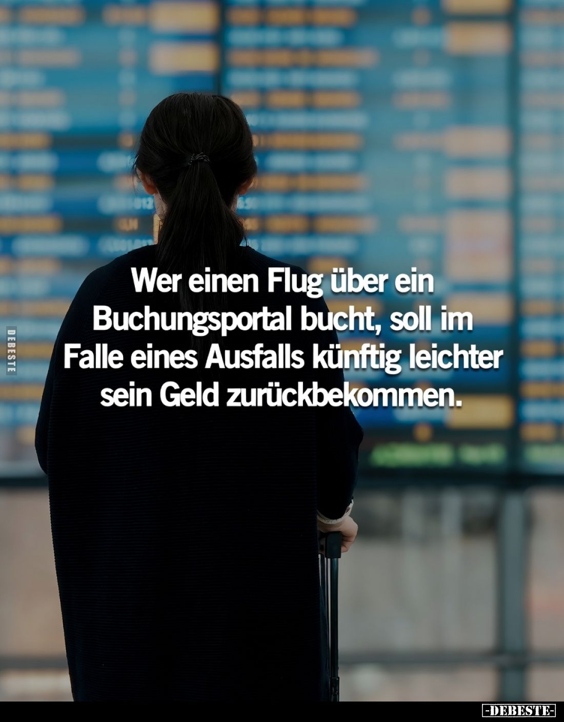 Wer einen Flug über ein Buchungsportal bucht, soll im
Falle eines Ausfalls künftig leichter
sein Geld zurückbekommen.