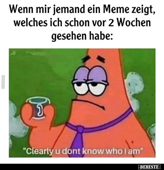 Wenn mir jemand ein Meme zeigt, welches ich.. - Lustige Bilder | DEBESTE.de