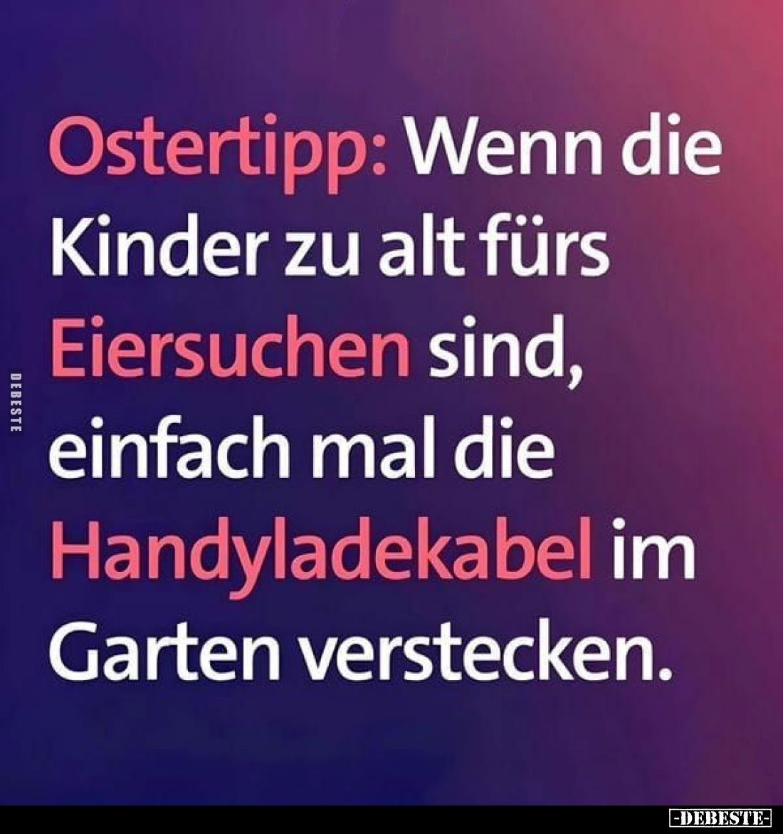 Ostertipp: Wenn die Kinder zu alt fürs Eiersuchen sind.. - Lustige Bilder | DEBESTE.de
