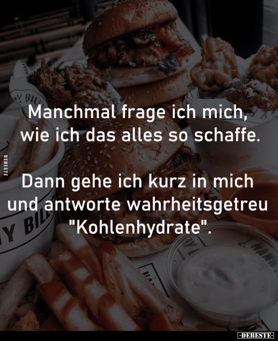 Manchmal frage ich mich, 
wie ich das alles so schaffe.

Dann gehe ich kurz in mich 
und antworte wahrheitsgetreu 
"...