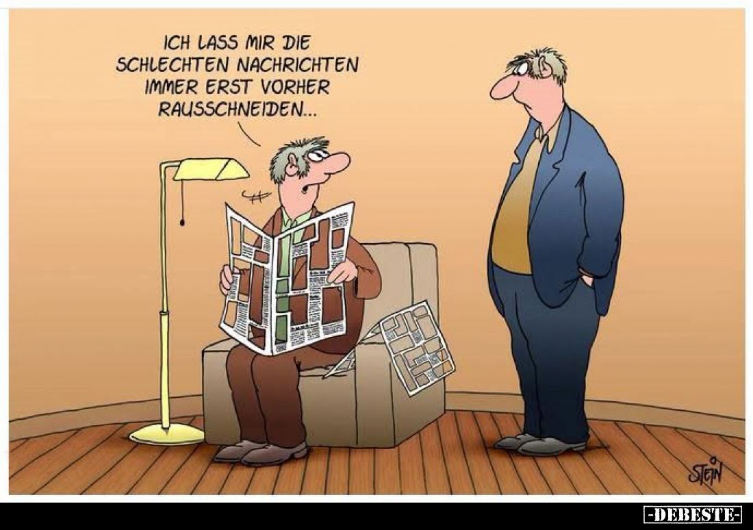 Ich lass mir die schlechten Nachrichten immer erst vorher.. - Lustige Bilder | DEBESTE.de