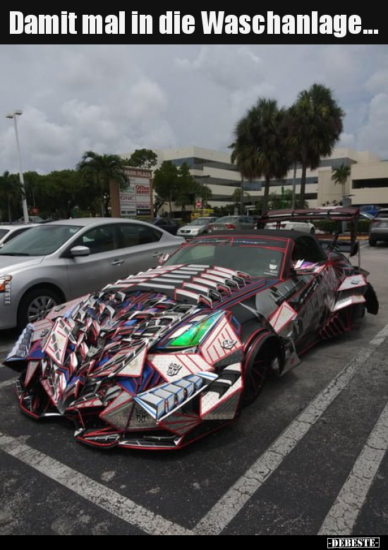 Damit mal in die Waschanlage...